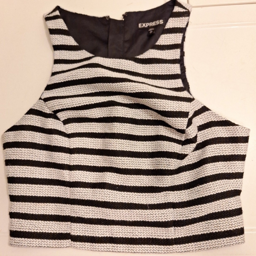 Women's Express crop top, a zipper in a back, worn only once size is extra small